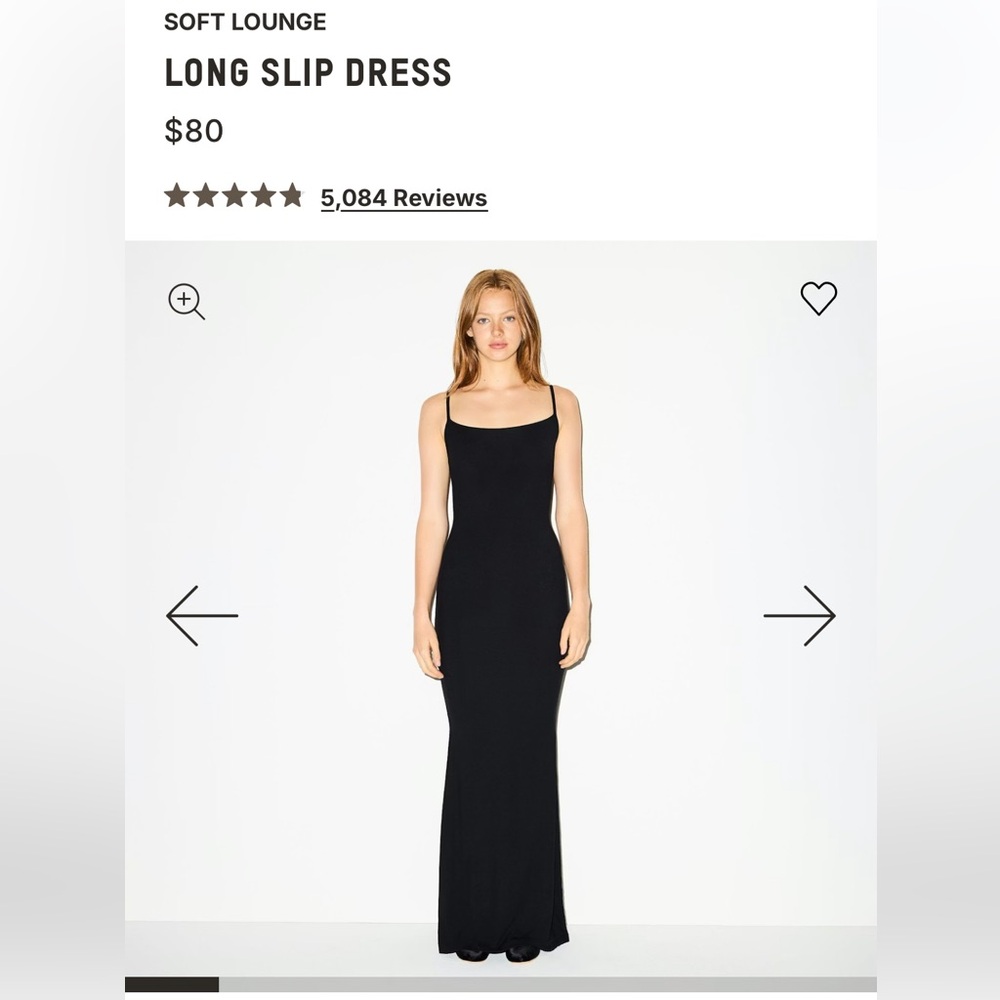 SKIMS Black Soft Lounge Maxi Dress